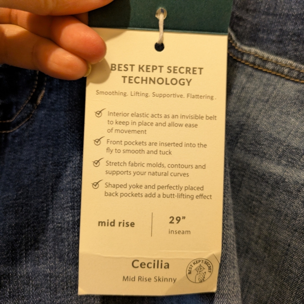 Jag Mid Rise Cecilia Skinny In Sky Blue Plus Size 22W New With Tags! - Picture 9 of 16